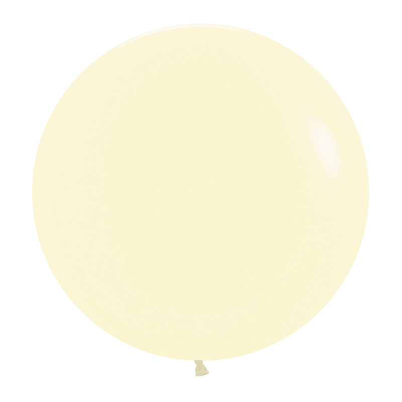 Matte Pastel Yellow 60cm Round Balloons 2pk