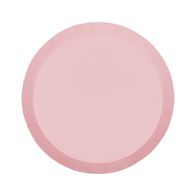 FS Paper Round Snack Plate 7&quot; Classic Pink 10pk (D)