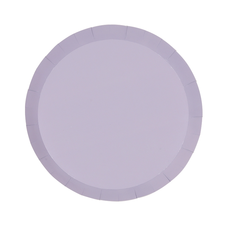 FS Paper Round Snack Plate 7&quot; Pastel Lilac 10pk (D)