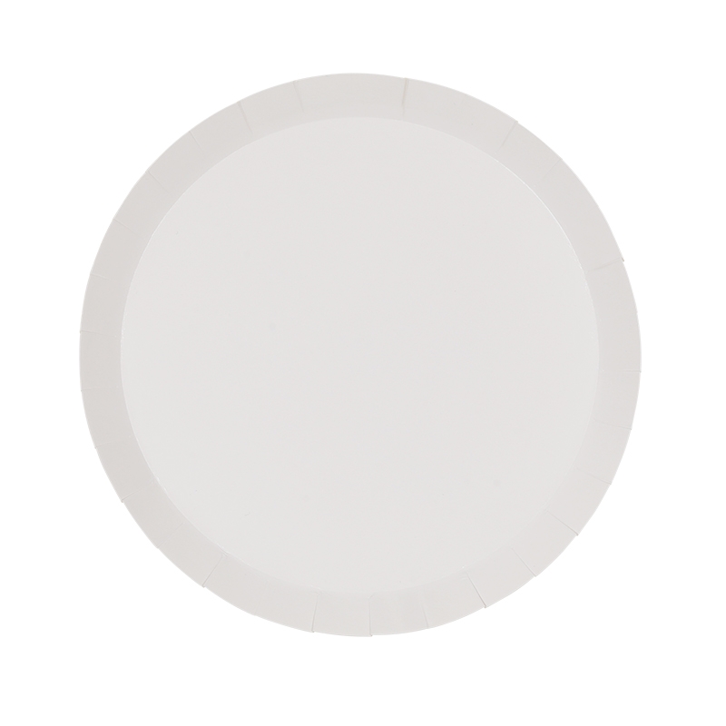 FS Paper Round Snack Plate 7&quot; White 10pk