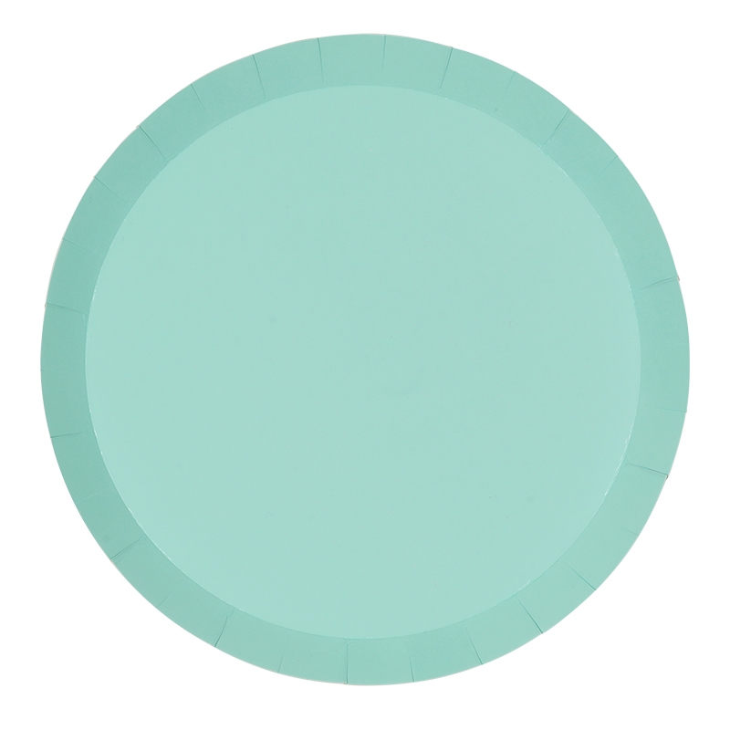 FS Paper Round Dinner Plate 9&quot; Mint Green 10pk (D)