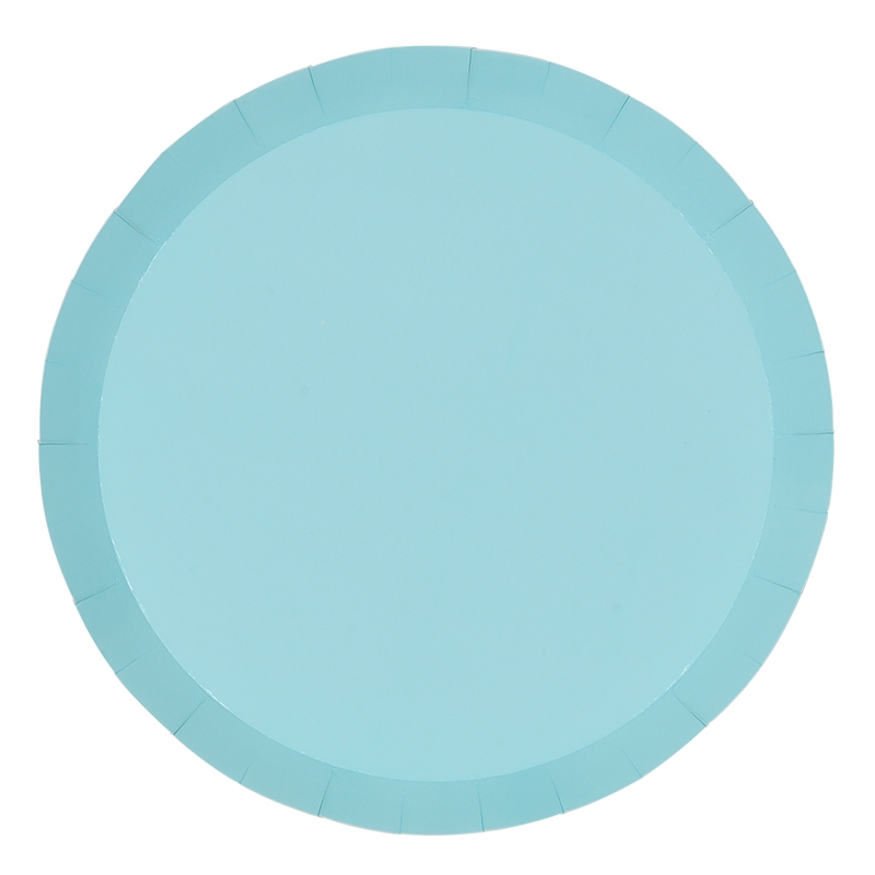 FS Paper Round Dinner Plate 9&quot; Pastel Blue 10pk (D)