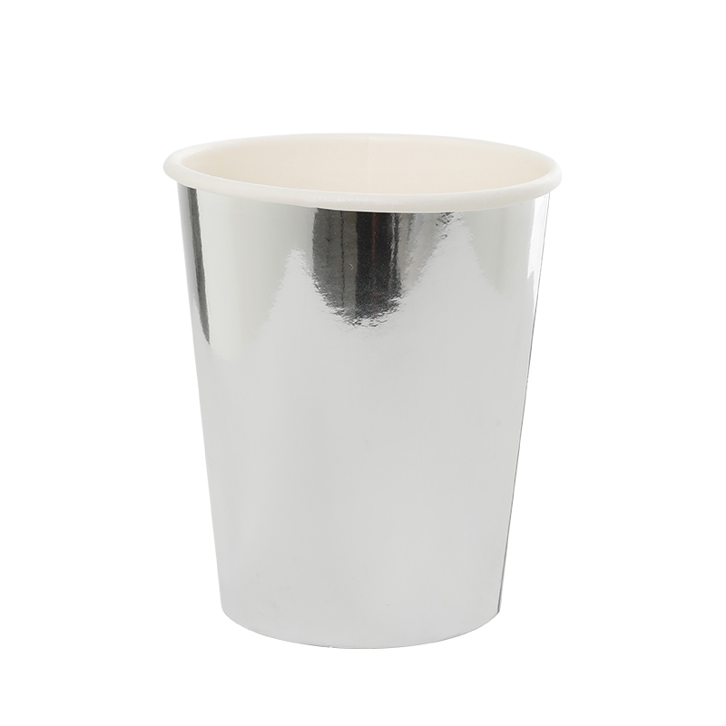 FS Paper Cup Metallic Silver 260ml 10pk (D)