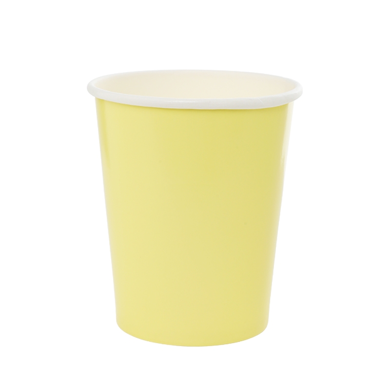 FS Paper Cup Pastel Yellow 260ml 10pk (D)