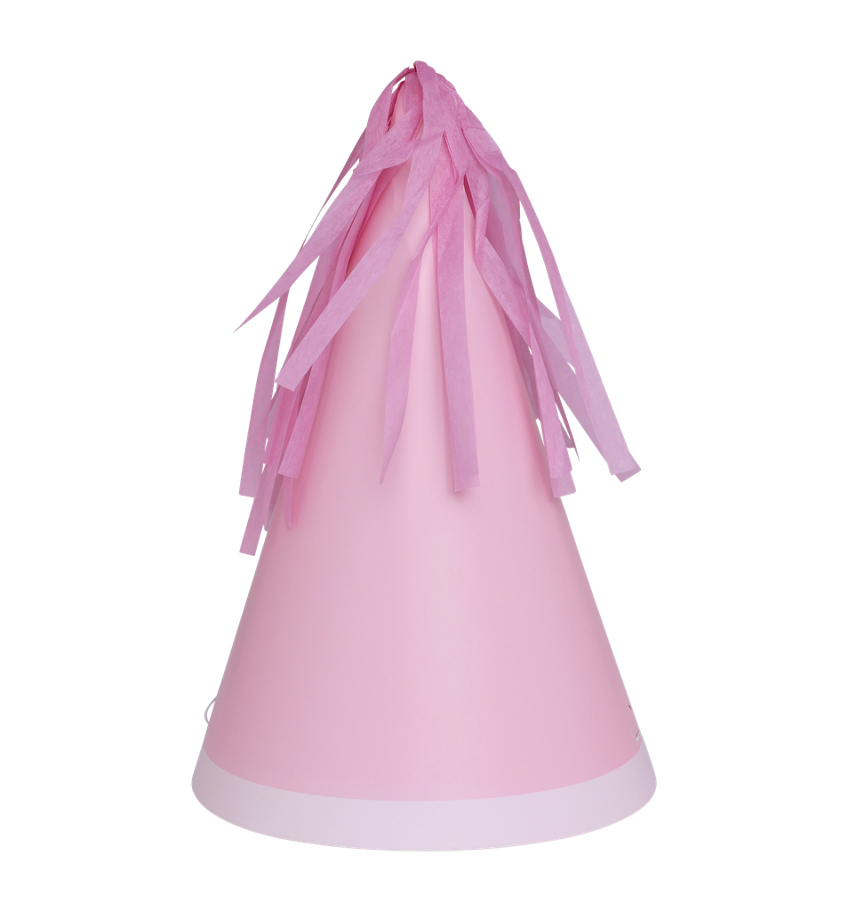 FS Party Hat with Tassel Topper Classic Pink 10pk