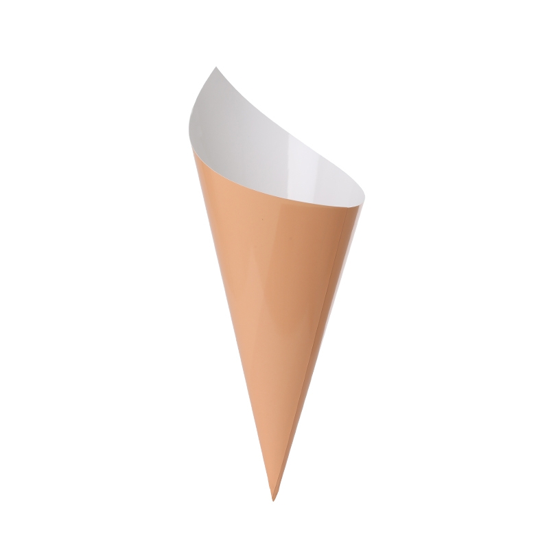 FS Paper Snack Cone Peach 10pk (D)
