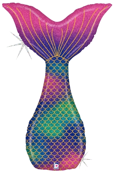 Glitter Mermaid Tail Shape Foil 46&quot; 1pk