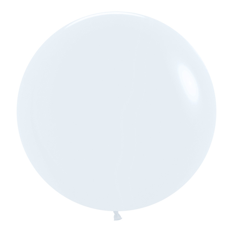 Fashion White 60cm Round Balloons 10pk