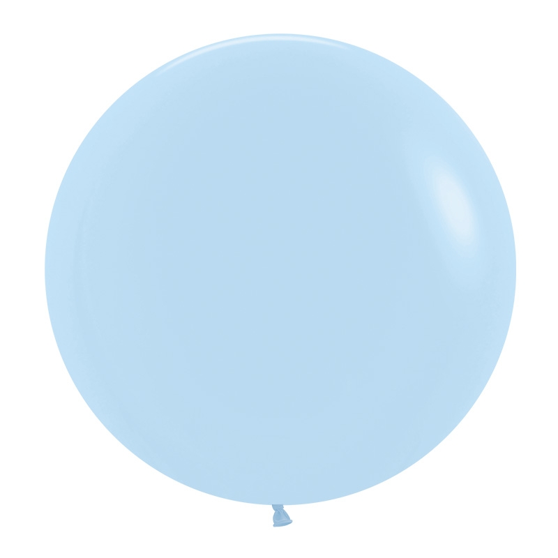 Pastel Blue 60cm Round Balloons 10pk