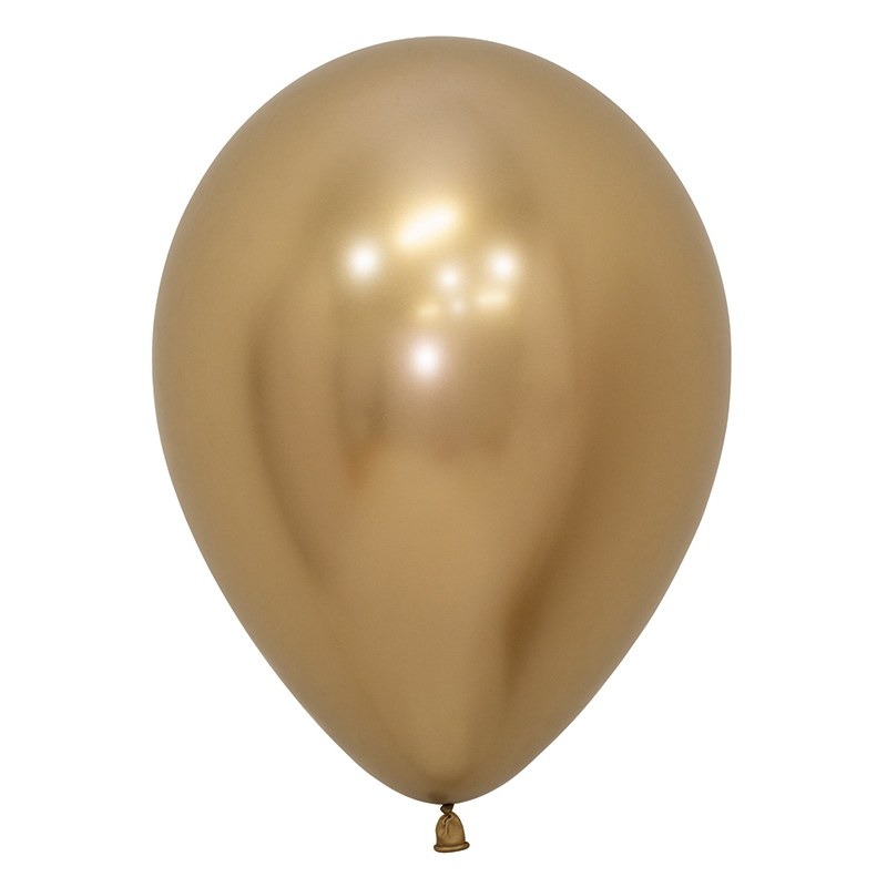 Reflex Gold 30cm Round Balloon 50pk