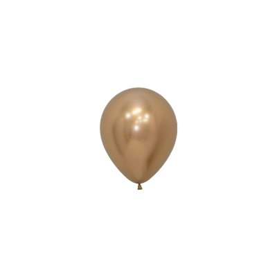 Reflex Gold 12cm Round Balloon 20pk