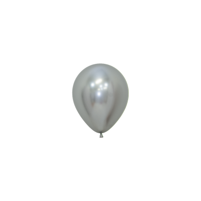 Reflex Silver 12cm Round Balloon 20pk