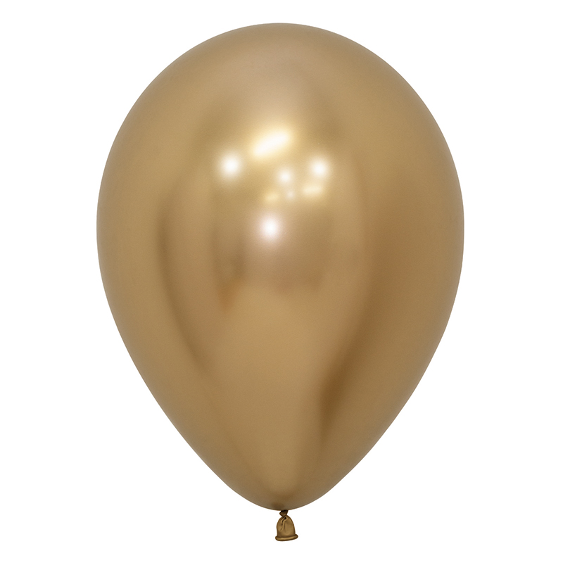 Reflex Gold 30cm Round Balloon 18pk