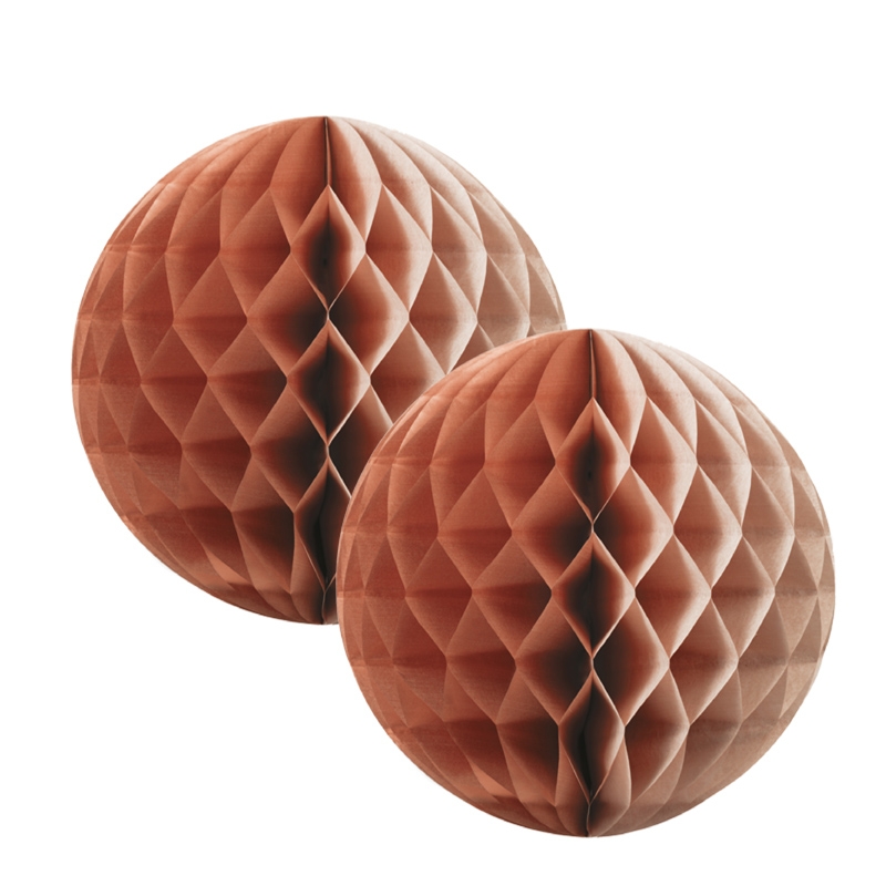 FS Honeycomb Ball Met Rose Gold 15cm 2pk