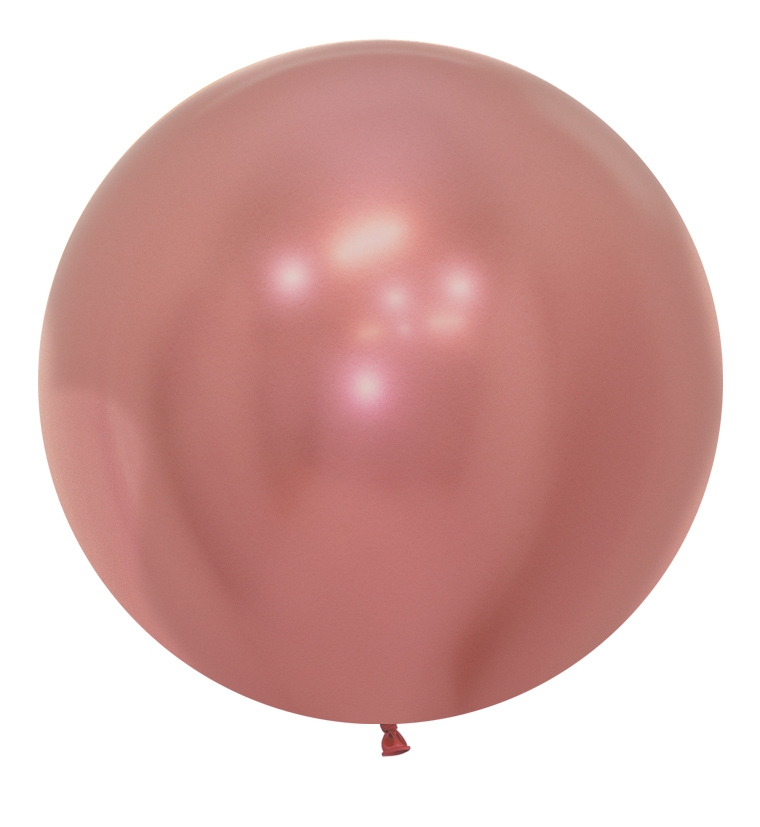 Reflex Rose Gold 60cm Round Balloon 10pk