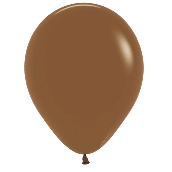 Matte Coffee 30cm Round Balloon 18pk