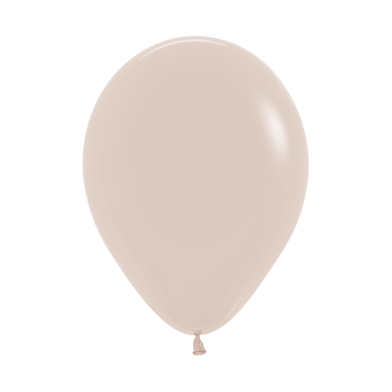 Matte White Sand 30cm Round Balloon 18pk