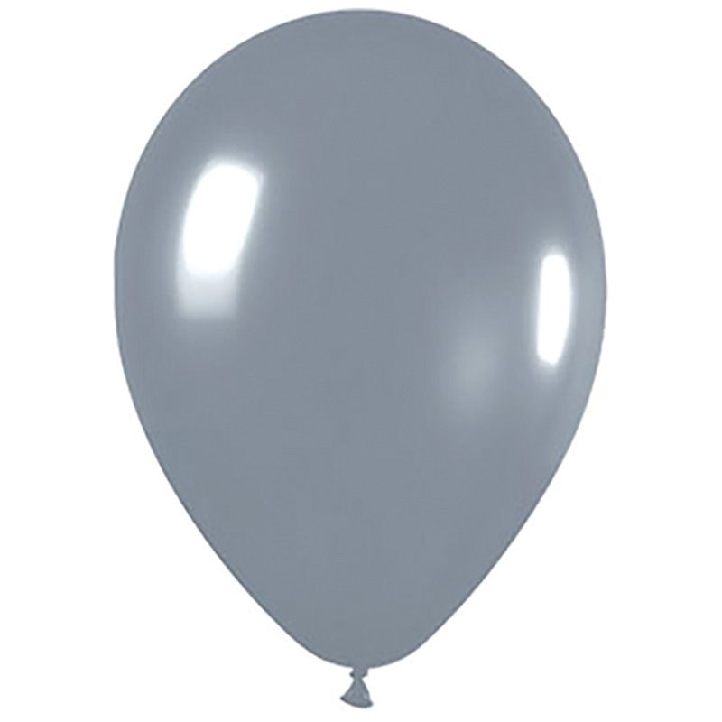 Matte Grey 30cm Round Balloon 18pk