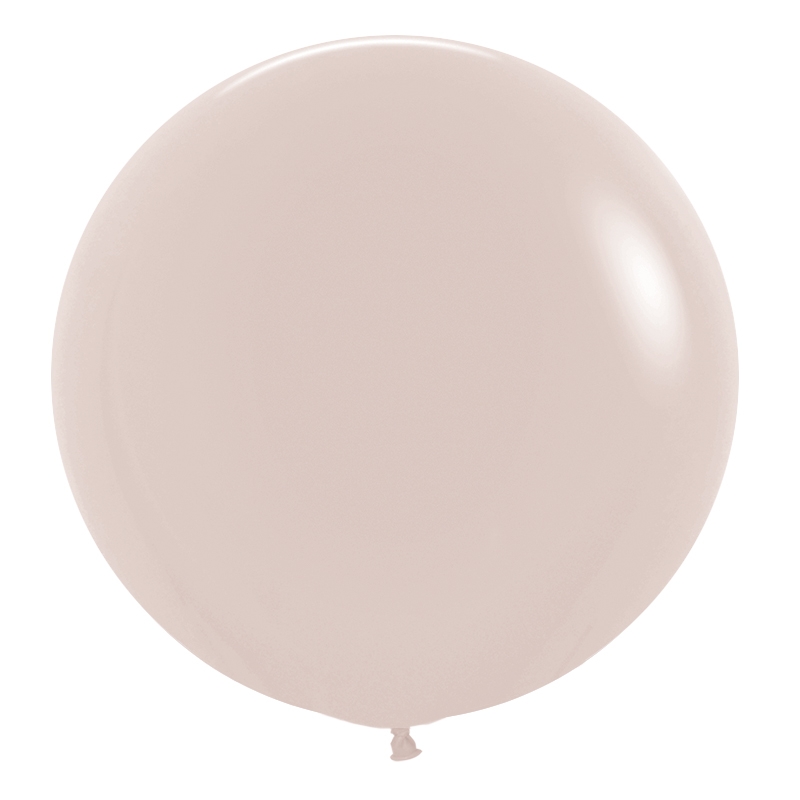 Fashion White Sand 60cm Round Balloons 10pk
