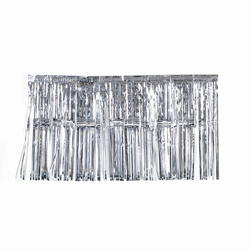 FS Metallic Foil Fringe 90x 50cm - Silver