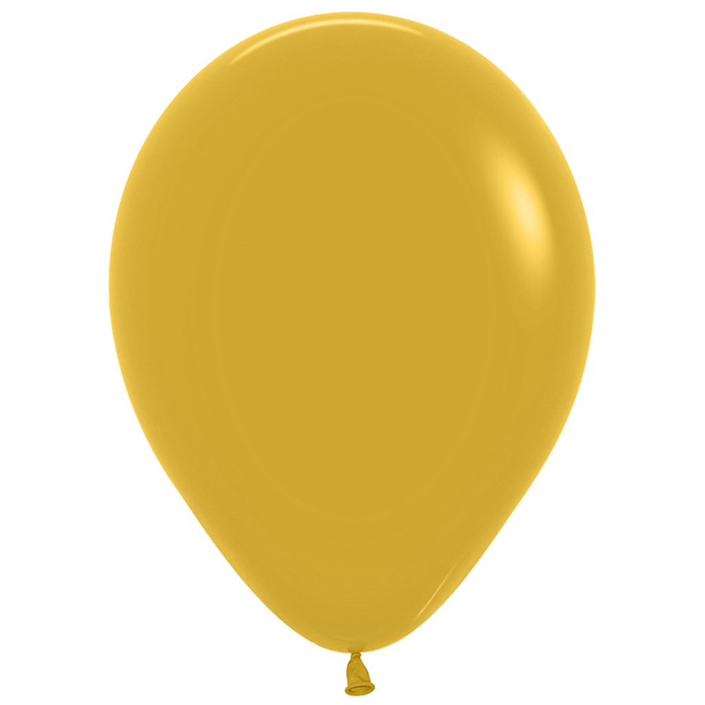 Matte Mustard 30cm Round Balloon 18pk