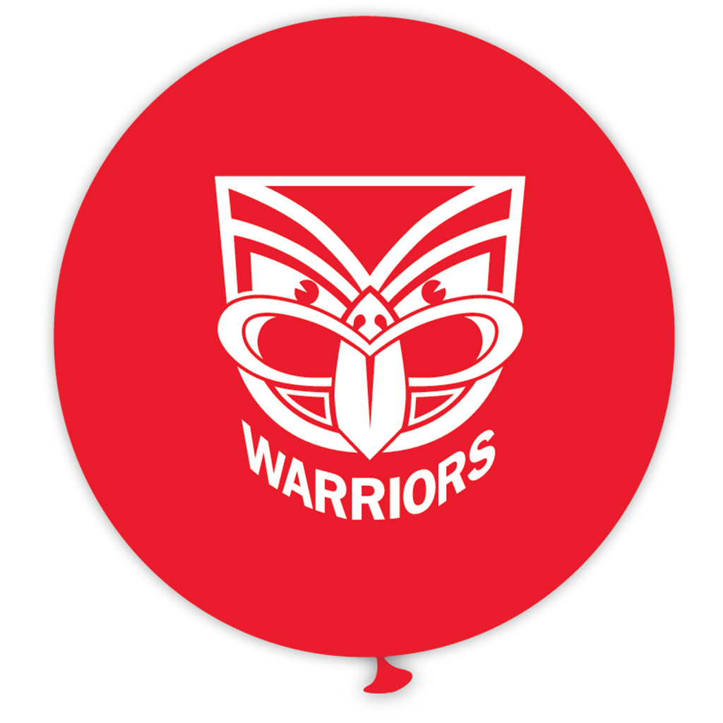 Warriors Printed 90cm Jumbo Balloons 1pk