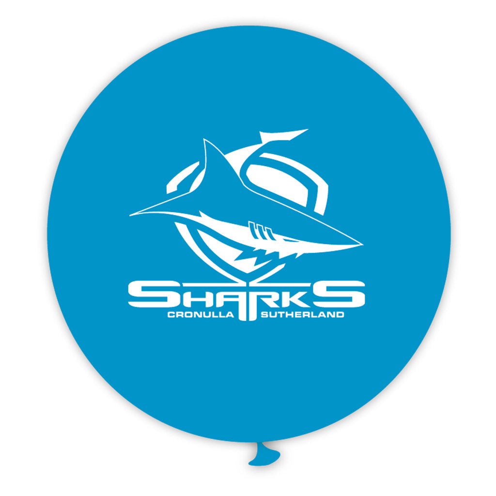 Sharks Printed 90cm Jumbo Balloons 1pk