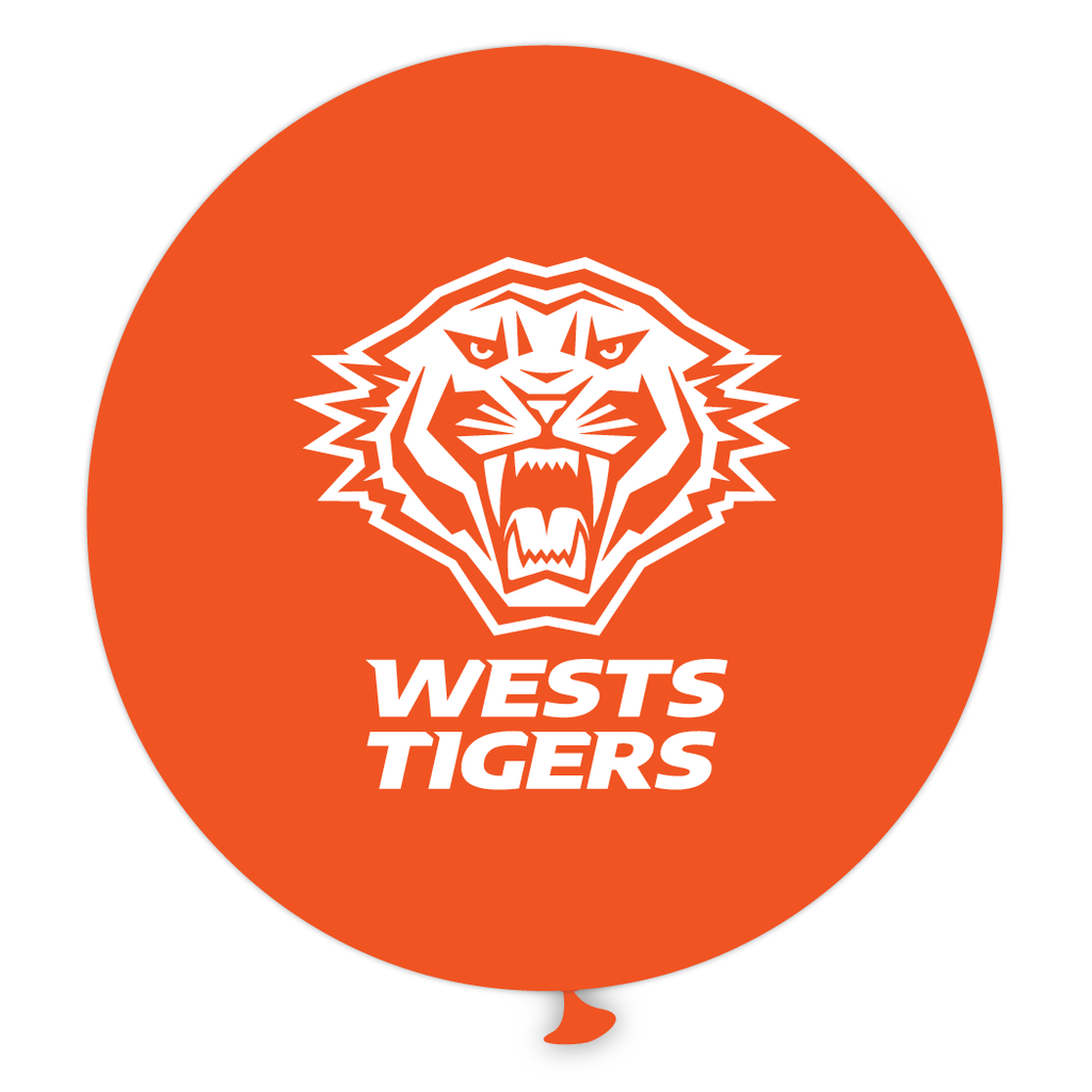 West Tigers Printed 90cm Jumbo Balloons 1pk