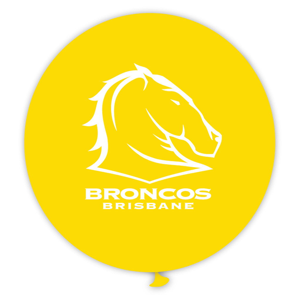 Broncos Printed 90cm Jumbo Balloons 1pk