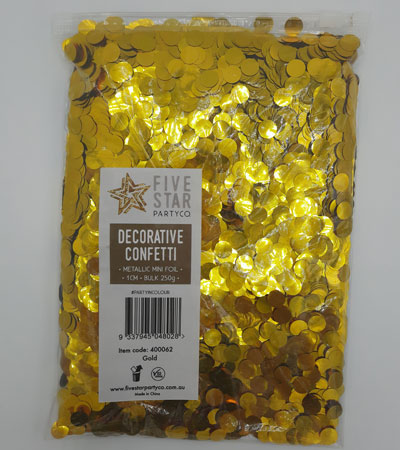 FS Round Foil Confetti Gold 250g/1cm