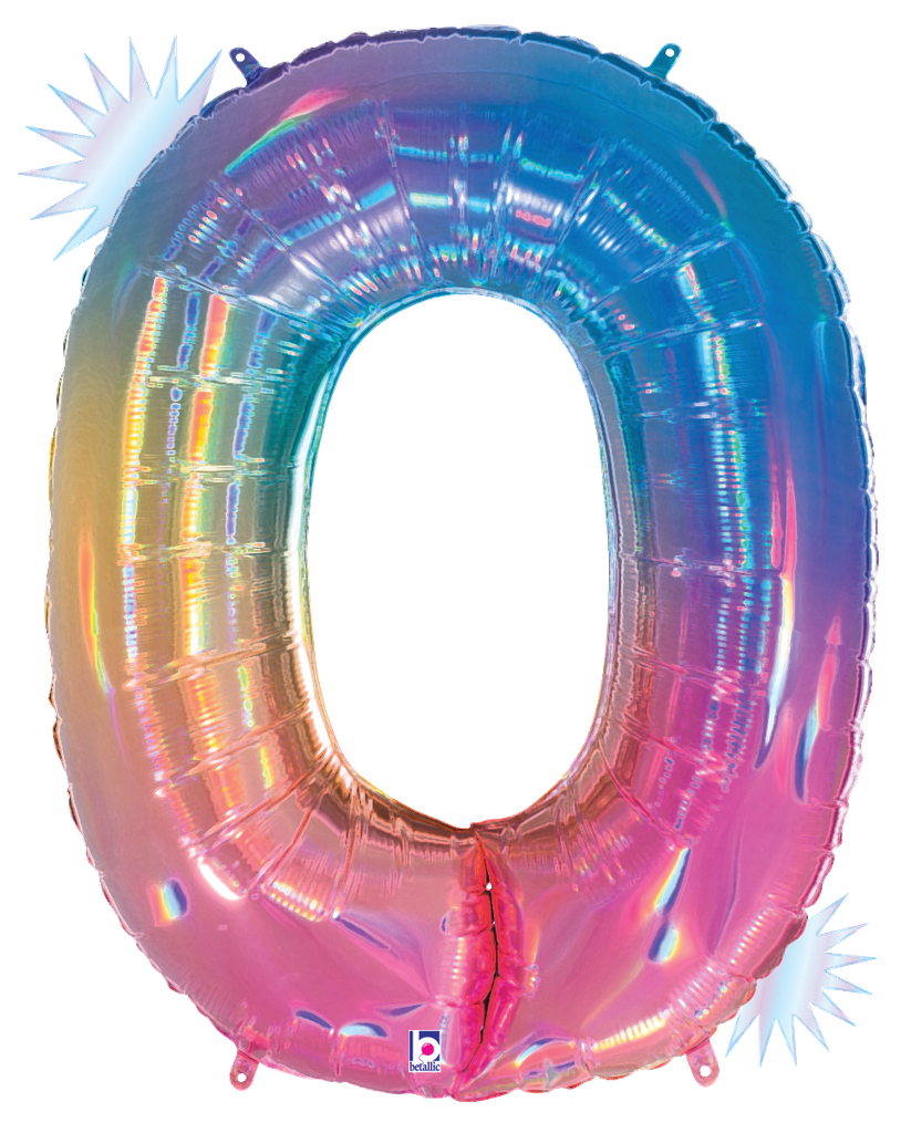Megaloon 0 zero Opal Rainbow  Foil 40&quot; 1pk -New