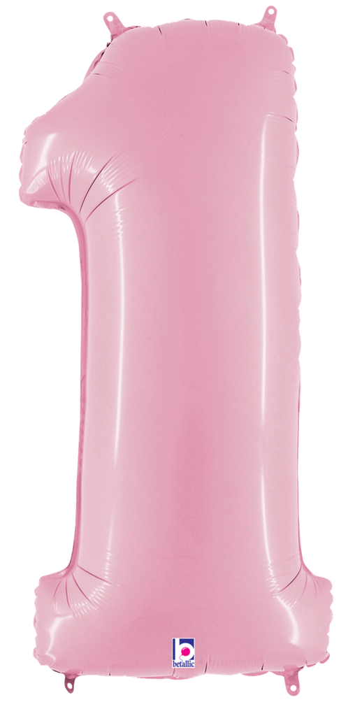 Megaloon 1 Pastel Pink Foil 40&quot; 1pk-New