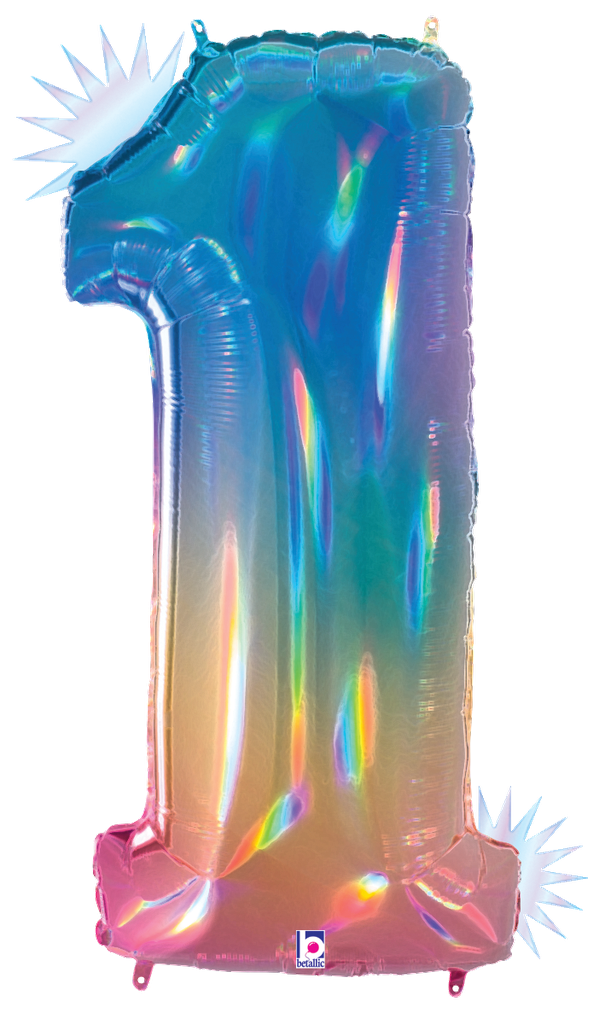Megaloon 1 Opal Rainbow Foil 40&quot; 1pk -New