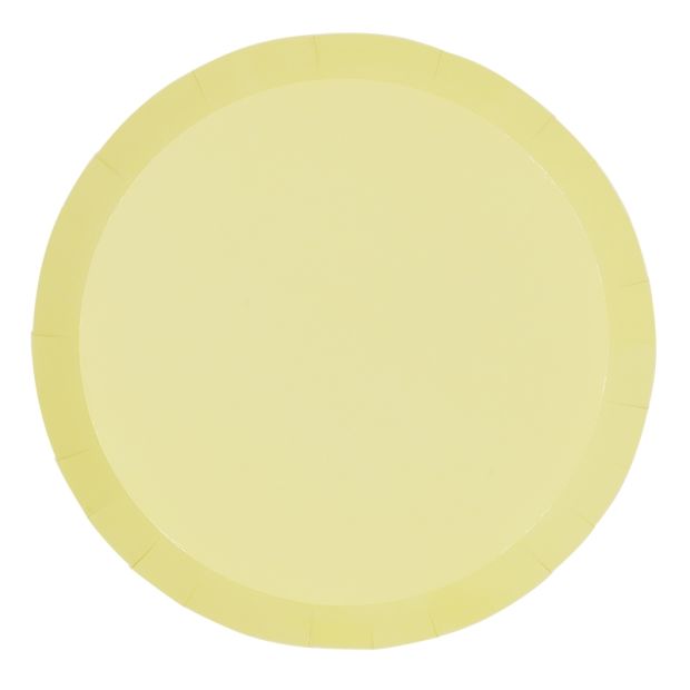 FS Paper Round Banquet Plate 10.5&quot; Pastel Yellow 10pk