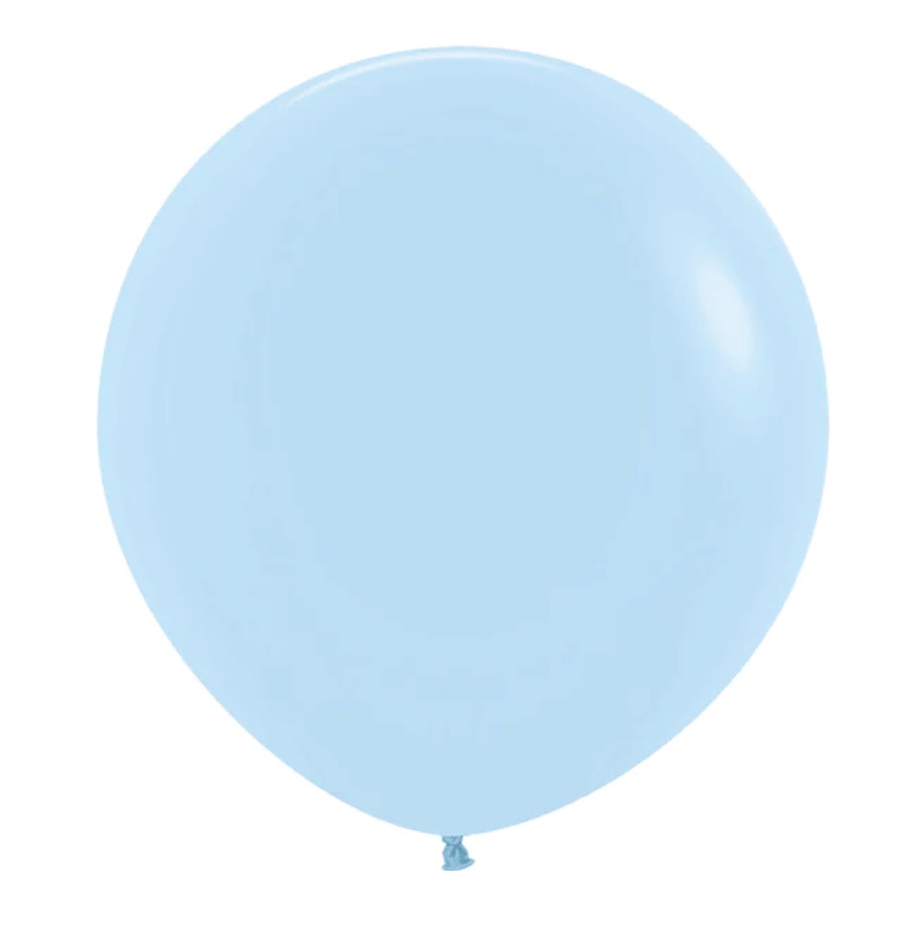 Matte Pastel Blue 90cm Round Balloon 1pk