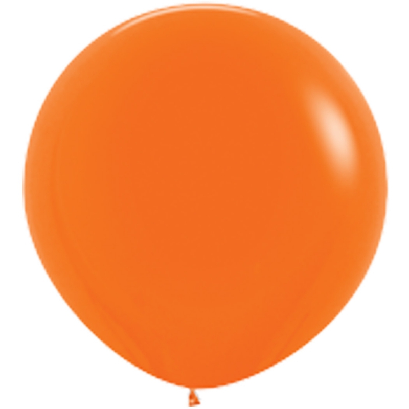 Matte Orange 60cm Round Balloons 2pk