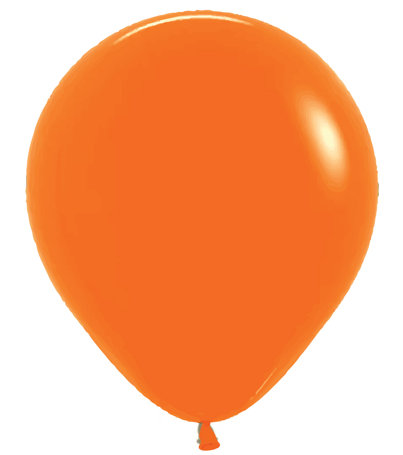 Matte Orange 45cm Round Balloons 6pk
