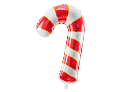 PD Foil Balloon Candy Cane Red 1pkt 50x82CM