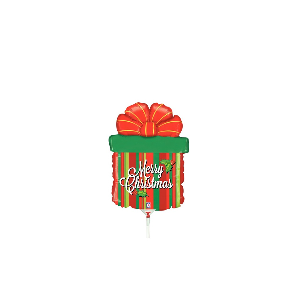 Christmas Present Mini Shape Foil Balloon 14” 1pk
