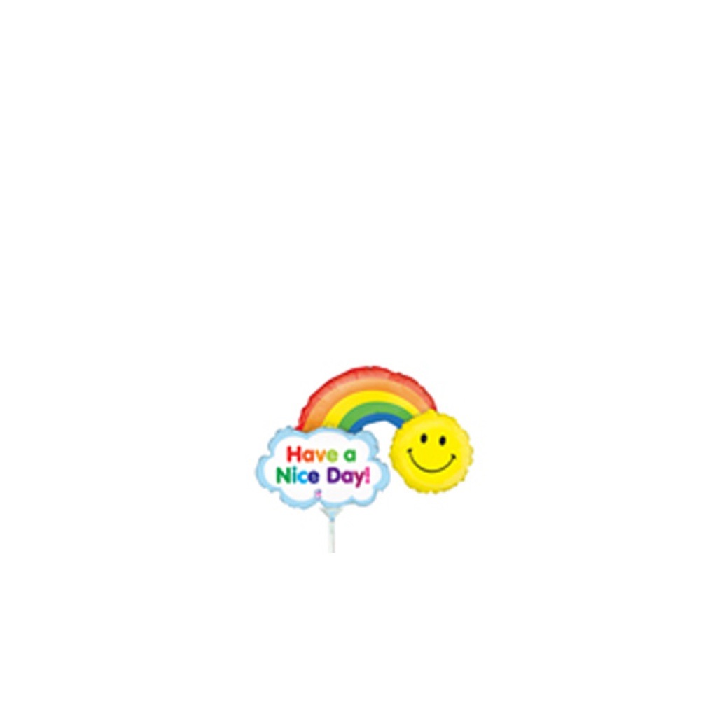 Have a Nice Day! Rainbow Mini Shape Foil Balloon 14” 1pk