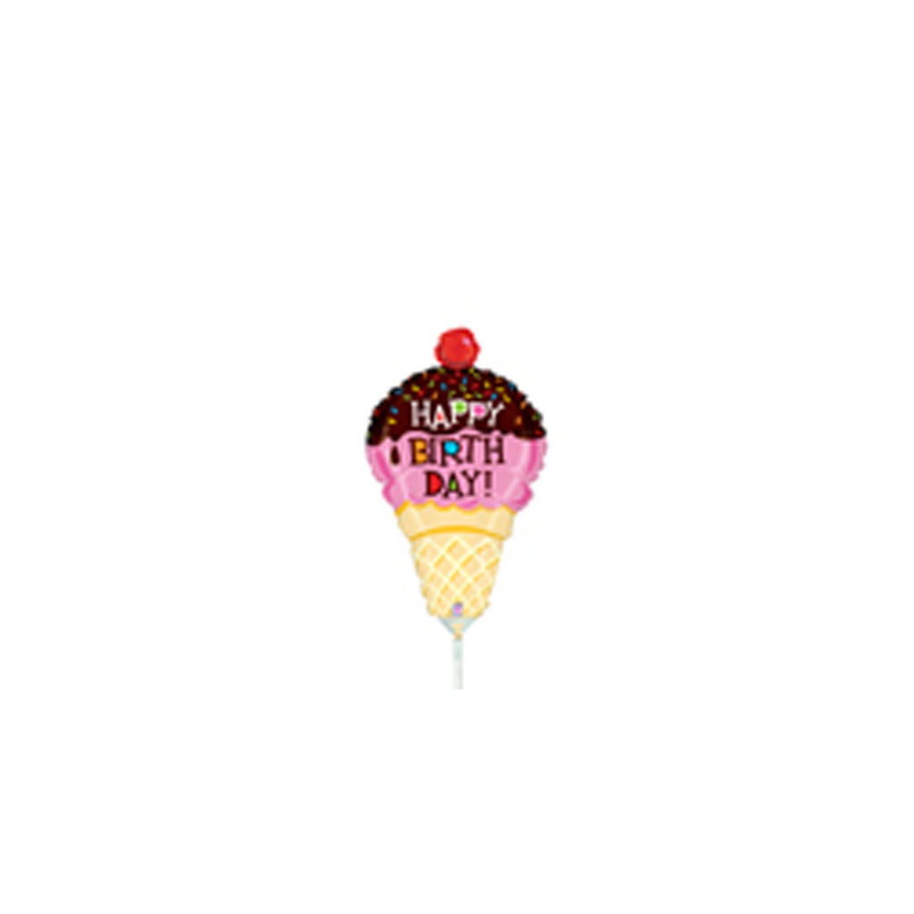 Birthday IceCream Mini Shape Foil Balloon 14” 1pk