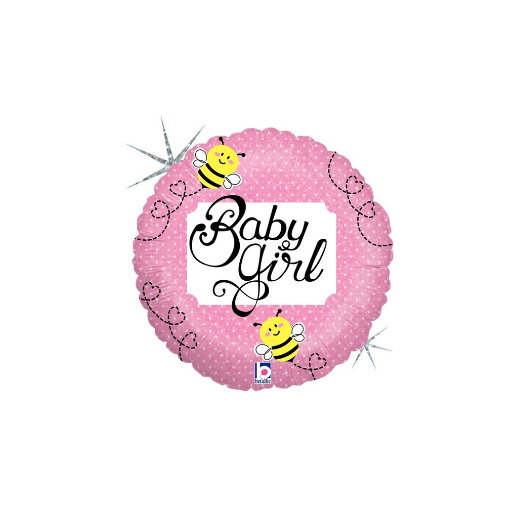 Baby Girl Bee Mini Foil Balloon 14” 1pk