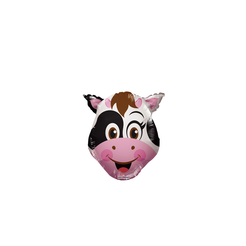 Cow Head Mini Shape Foil Balloon 14&quot; 1pk