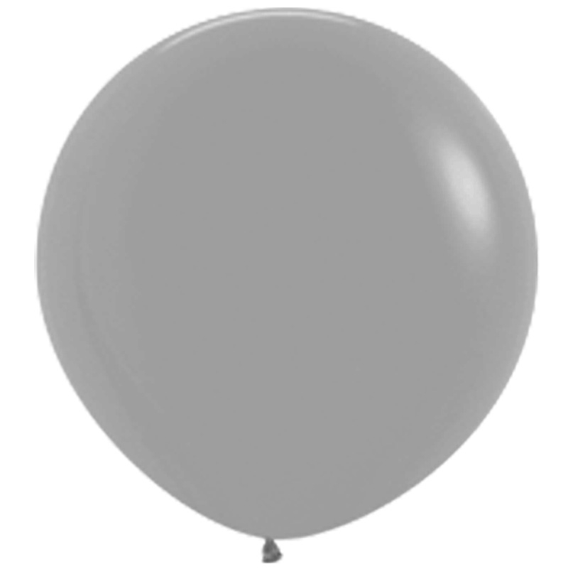 Fashion Grey 60cm Round Balloons 10pk