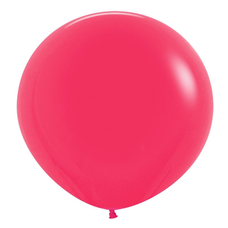 Matte Raspberry 60cm Round Balloons 2pk