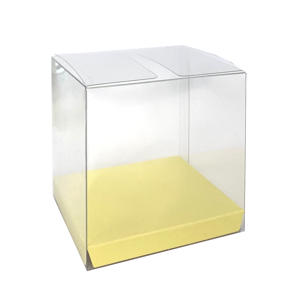 FS Clear Favour Box Pastel Yellow 10pk