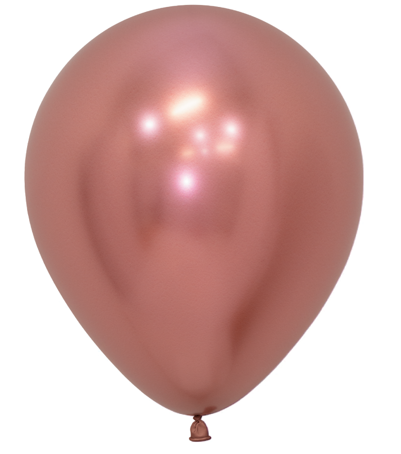 Reflex Rose Gold 45cm Round Balloon 25pk