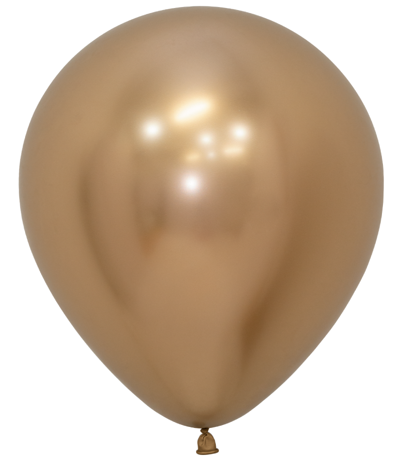Reflex Gold 45cm Round Balloon 25pk
