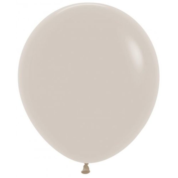 Fashion White Sand 45cm Round Balloons 50pk