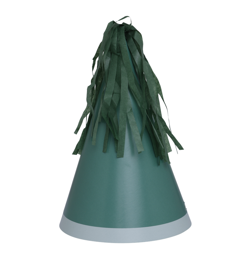 FS Party Hat with Tassel Topper Sage Green 10pk